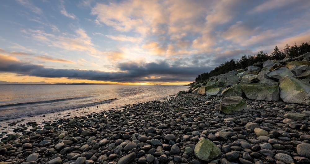 Photo Of Rocky Shore During Sunset for Canada blog - Photo By James Wheeler From Pexels