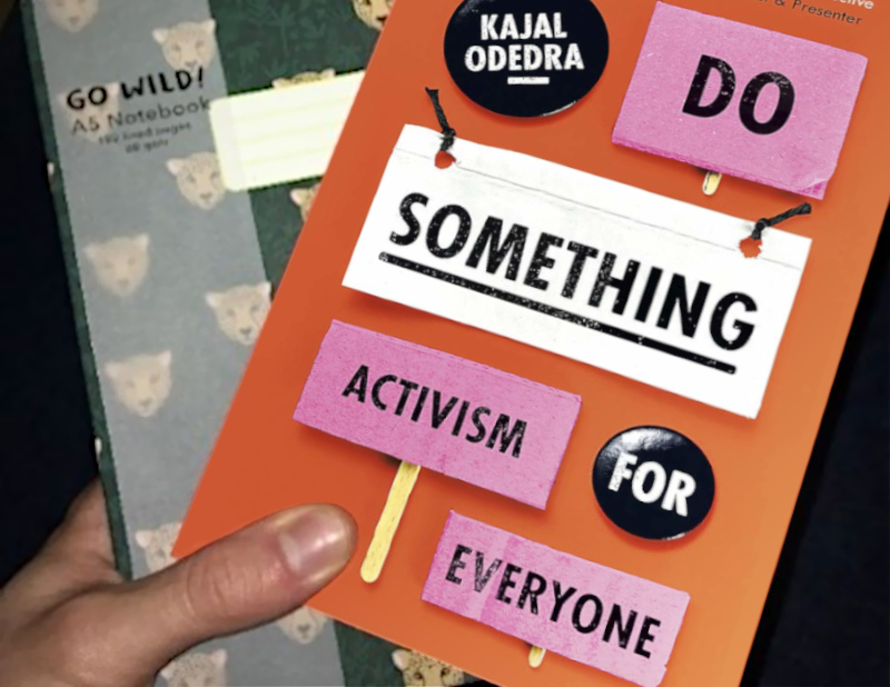 Activism photo for nothing about us without us update. Flyer says: Do Something, Activism for Everyone