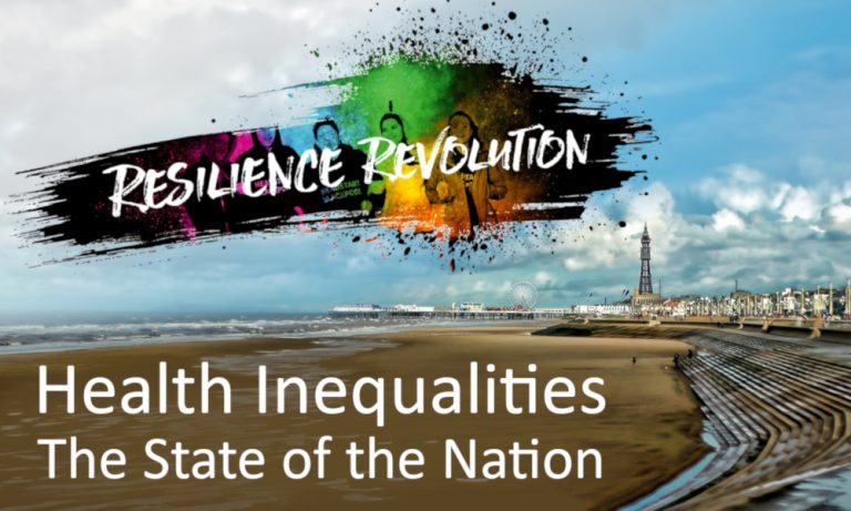 Health inequalities document - Graphic showing 'Resilience Revolution: health inequalities - The state of the nation'