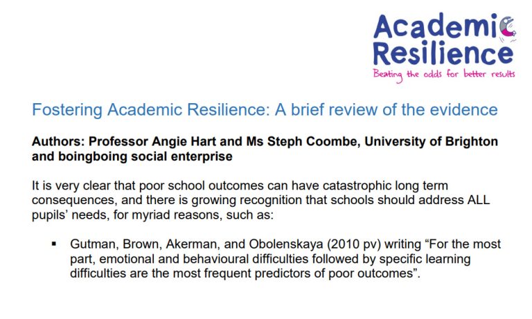 Fostering Academic Resilience