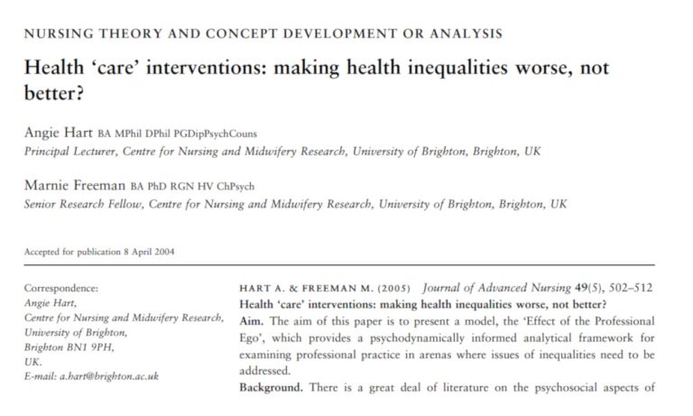 Health Care Interventions