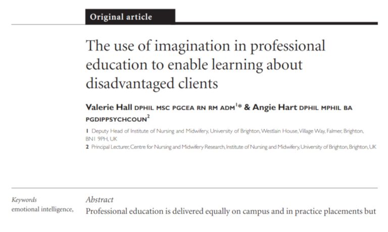 The Use Of Imagination In Professional Education