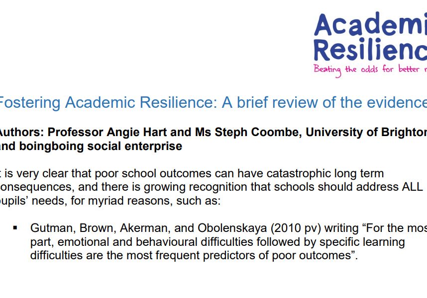 Fostering Academic Resilience